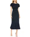 Mac Duggal Beaded Ruffle Sleeve Midi Cocktail Dress In Multi