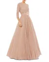 Mac Duggal Womens A-line Long Evening Dress In Rose Gold