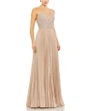 Mac Duggal Sparkle A-line Gown In Rose Gold