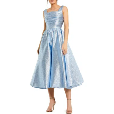 MAC DUGGAL MAC DUGGAL SHIMMERING SLEEVELESS SQUARE NECK A-LINE DRESS