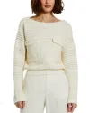 Mac Duggal Women's Cotton Flap Pocket Buttoned Sweater