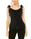 Mac Duggal Crystal Embellished Soft Tie Cami Top