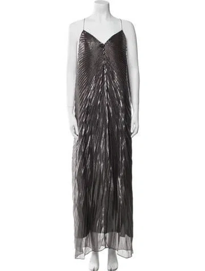 Pre-owned Mac Duggal Silk Long Dress W/ Tags In Black