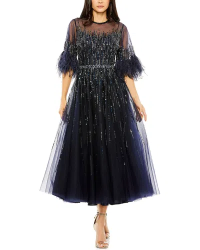 MAC DUGGAL MAC DUGGAL SLEEVE ILLUSION NECK FORMAL DRESS