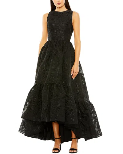 Mac Duggal Sleeveless Full High Low Gown With Pockets In Black
