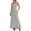 Mac Duggal Sleeveless Sequin Slip Gown In Sage
