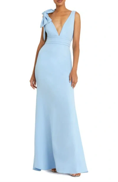 MAC DUGGAL MAC DUGGAL SLEEVELESS V NECK BOW DETAIL MERMAID GOWN