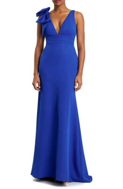 MAC DUGGAL MAC DUGGAL SLEEVELESS V NECK BOW DETAIL MERMAID GOWN