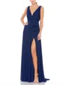 Mac Duggal 55283 Prom Long Sleeveless Formal Dress In Blue