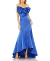Mac Duggal Statement Bow Strapless Mermaid Gown In Cobalt