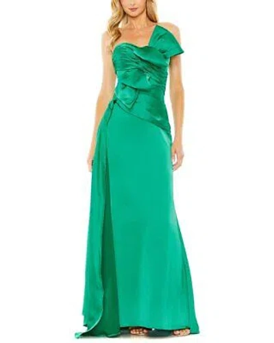 Pre-owned Mac Duggal Strapless Bow Front Detailed Gown Women's In Green