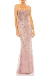 Mac Duggal Women's Embellished Strapless Gown In Blush