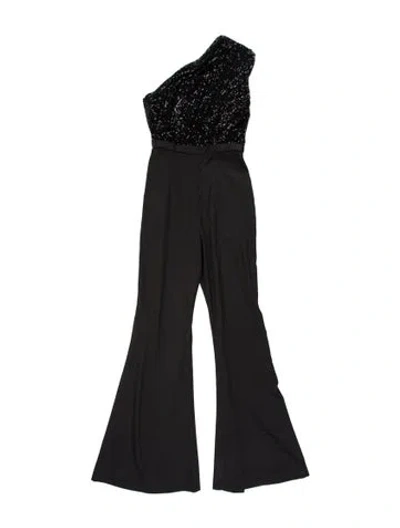 Pre-owned Mac Duggal Strapless Jumpsuit In Black