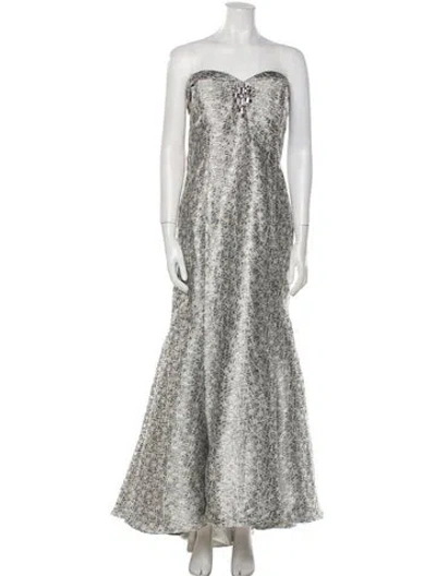 Pre-owned Mac Duggal Strapless Long Dress In Multi