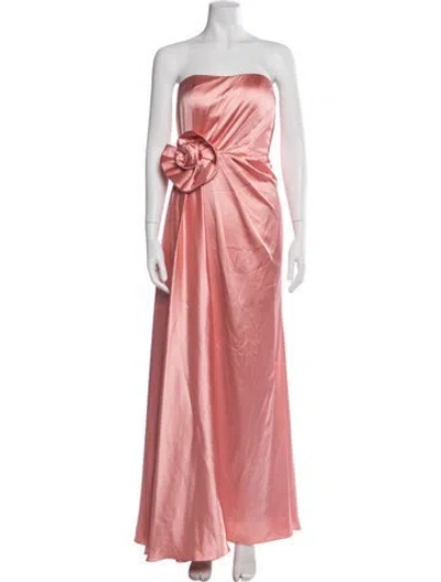 Pre-owned Mac Duggal Strapless Long Dress In Pink
