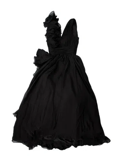Pre-owned Mac Duggal Strapless Long Dress W/ Tags In Black