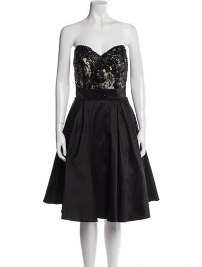 Pre-owned Mac Duggal Strapless Mini Dress In Black