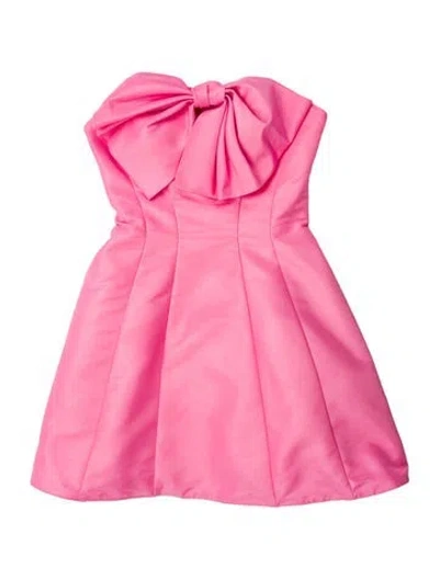 Pre-owned Mac Duggal Strapless Mini Dress In Pink