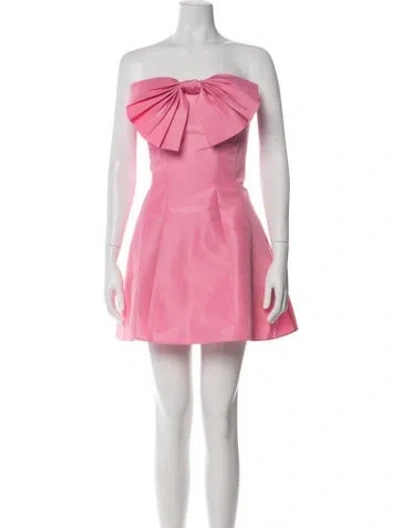 Pre-owned Mac Duggal Strapless Mini Dress In Pink
