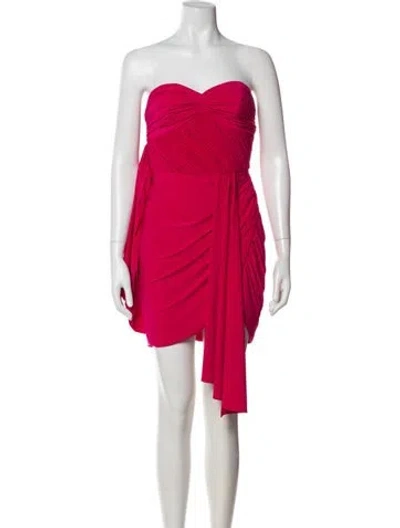 Pre-owned Mac Duggal Strapless Mini Dress W/ Tags In Pink
