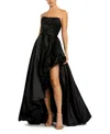 Mac Duggal Strapless Ruched Gown In Black