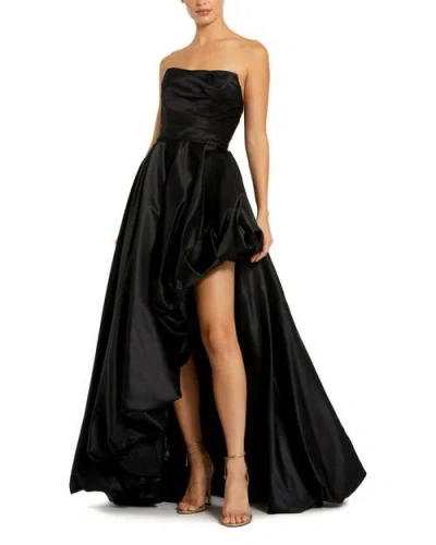 MAC DUGGAL MAC DUGGAL ASYMMETRICAL HIGH LOW STRAPLESS RUCHED GOWN