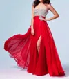Mac Duggal Strapless Sweetheart Prom Dress In Red In Red