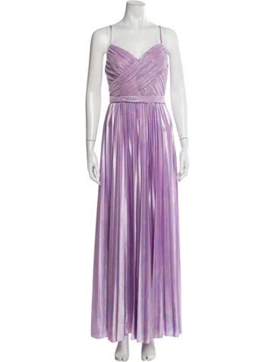 Pre-owned Mac Duggal Striped Long Dress