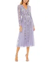 Mac Duggal Surplice Bodice Ruffle Dress In Purple