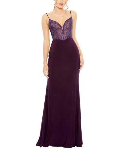 Mac Duggal Sweet Heart Gown In Purple