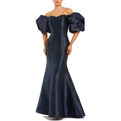 MAC DUGGAL MAC DUGGAL SWEETHEART OFF THE SHOULDER PUFF SLEEVE GOWN