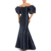 Mac Duggal Sweetheart Off The Shoulder Puff Sleeve Gown In Red