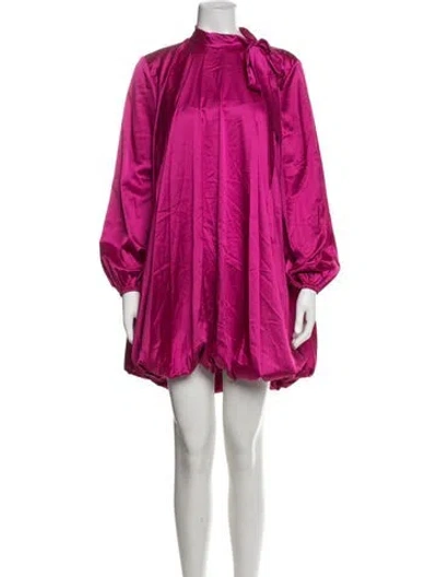 Pre-owned Mac Duggal Tie Neck Mini Dress W/ Tags In Pink