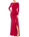 Mac Duggal Long Sleeve Jersey Evening Gown