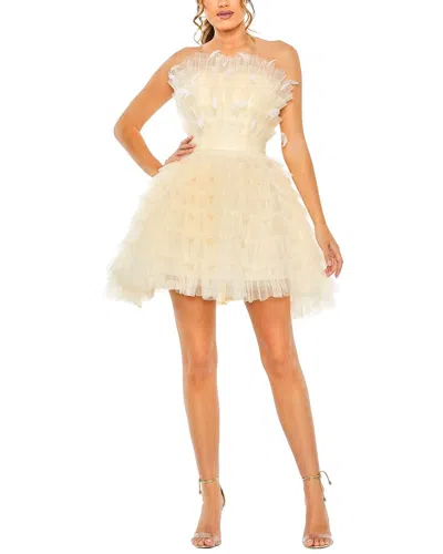 Mac Duggal Tulle Mini Dress In Multi