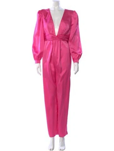 Pre-owned Mac Duggal Turtleneck Jumpsuit W/ Tags In Pink