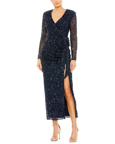 Mac Duggal Two Sleeve Dress In Midnight