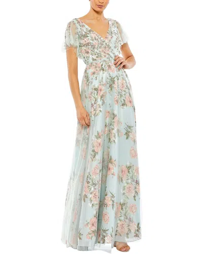 MAC DUGGAL MAC DUGGAL V NECK GOWN