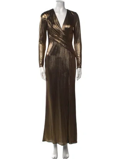 Pre-owned Mac Duggal V-neck Long Dress