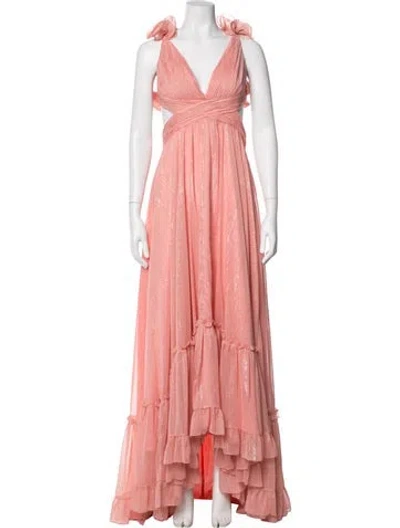 Pre-owned Mac Duggal V-neck Long Dress