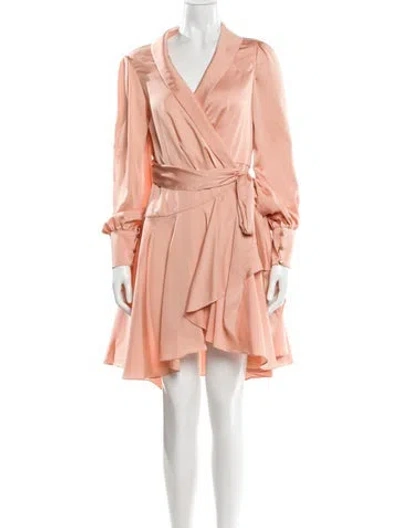 Pre-owned Mac Duggal V-neck Mini Dress W/ Tags In Pink