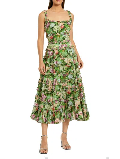 Mac Duggal 8263 Homecoming Midi Short Ruffle Cocktail Dress In Green