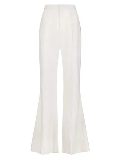 Mac Duggal Women's Crepe Flared Trousers In White