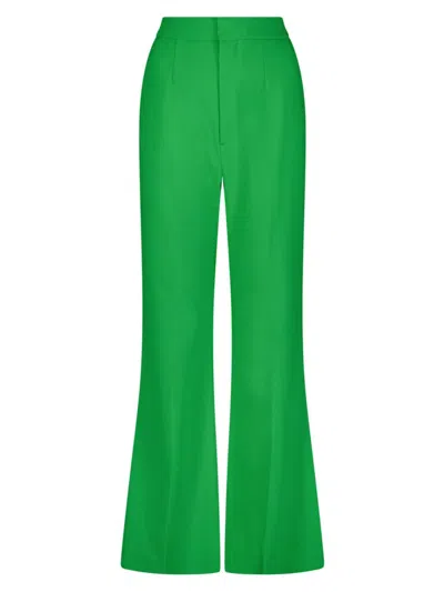 Mac Duggal Women's Crepe Flared Trousers In Spring Green