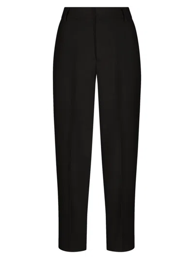 Mac Duggal Women's Crepe Tapered Crop Trousers In Black