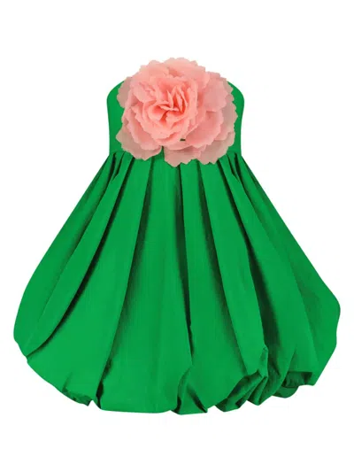 Mac Duggal Women's Faille Bubbe Strapless Minidress In Spring Green