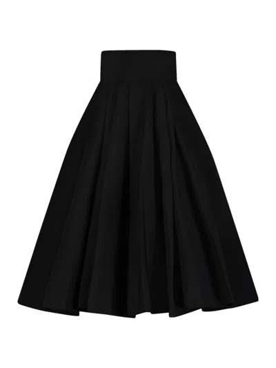 Mac Duggal Women's Faille Crêpe Circle Midi-skirt In Black