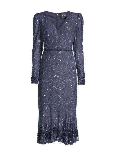 Mac Duggal Women's Fit & Flare Sequin Dress In Midnight