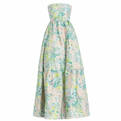 Mac Duggal Women's Floral Brocade Strapless A Line Gown In Multi