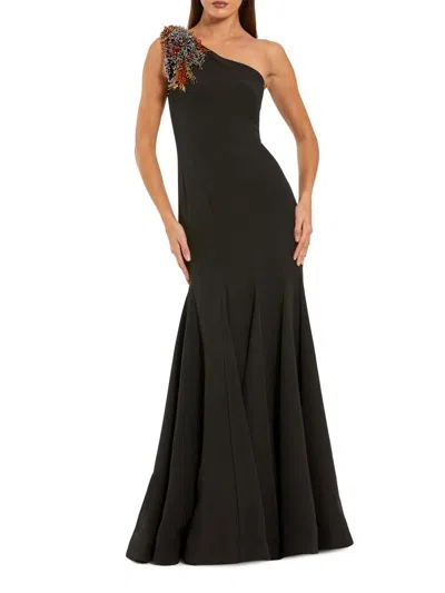 Mac Duggal 11843 Beaded Long Formal Mermaid Evening Gown In Multi
